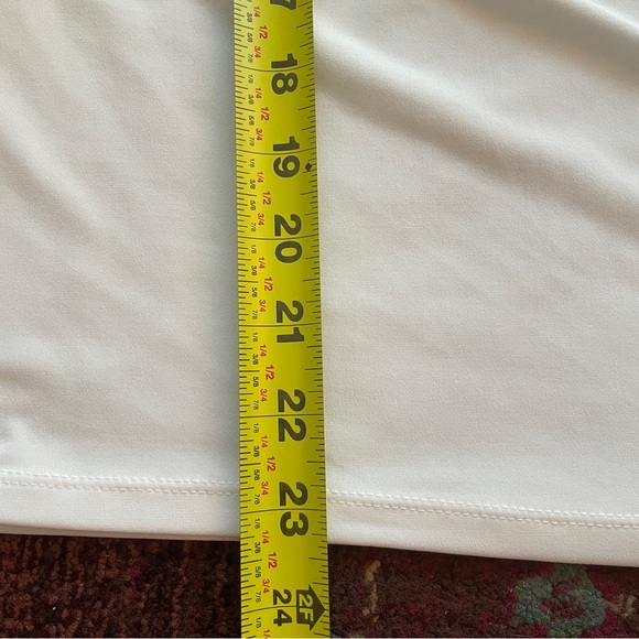 INC White Drape Neck Tank Top Size XS Cowl Neck One Shoulder Minimal Chic Fitted - Picture 8 of 9